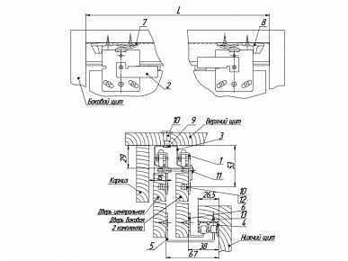 Механизм раздвижных дверей 2в на 2 двери