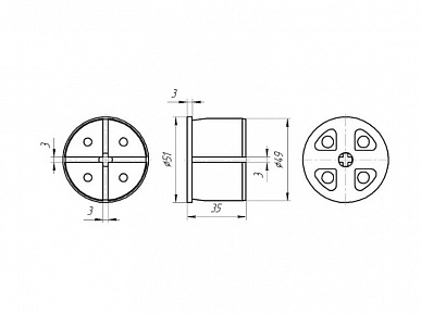 Фланец цанговый черный