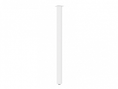 Опора 50х50х720 с приварным фланцем регулируемая белая
