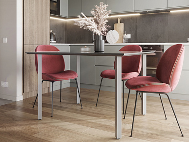 Опора 50х50х720 с приварным фланцем регулируемая серая