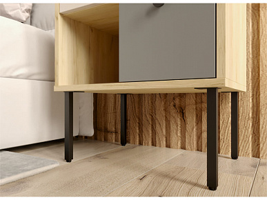 Опора 20х20х230 регулируемая хром матовый