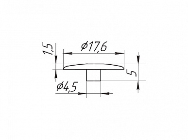 Комплект заглушек стяжки эксцентриковой серый (18) - 1000 шт