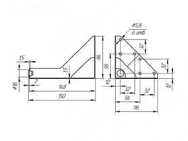 Опора "Гамма" 150 в сборе золото