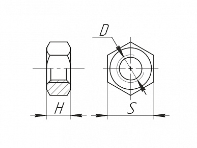 Гайка М8 ГОСТ 5915-70 (DIN 934)