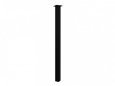 Опора 50х50х720 с приварным фланцем регулируемая черная