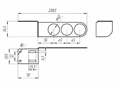 Держатель для плечиков п.порошок белый