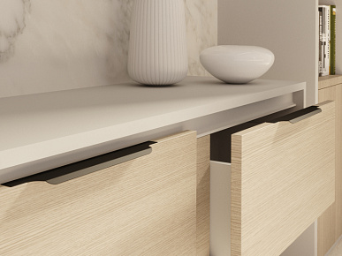 Ручка торцевая FLAT PRO 352(396) белая