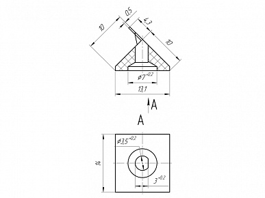 Уголок крепления задней стенки (Желто-бежевый)