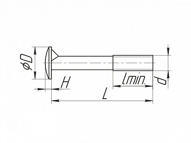 Болт меб.с полукр.гол.и усом М6*45 п.цинк  