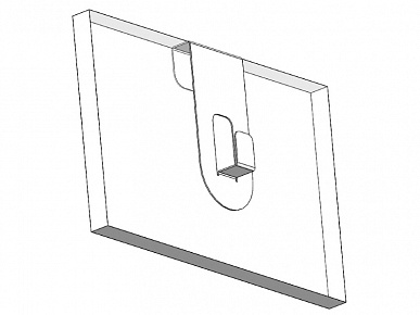 Держатель-крючок 16 мм п.порошок черный