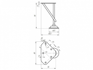 LOFT Опора малая Н-100 RAL, бежевая