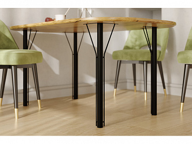 Опора ф 40х720 УНО черная