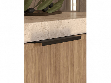 Ручка торцевая FLAT 256(296) белая муар
