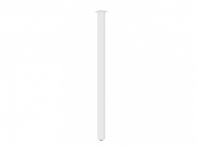 Опора 50х50х870 с приварным фланцем регулируемая белая