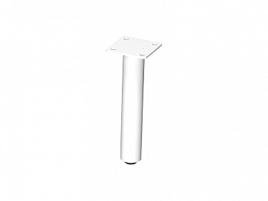 Опора ф 25х150 центр фланец регулируемая белая