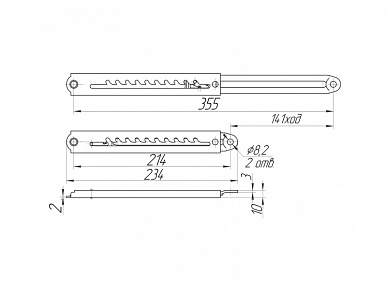 Механизм подъема кроватного блока 10-позиционный