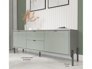 Опора ф 25х150 центр фланец регулируемая черная