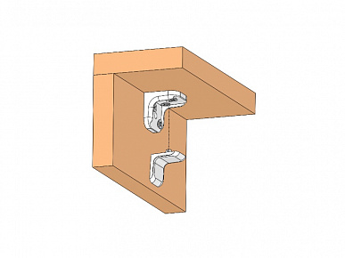 Уголок 26х26х26 серый (18) - 100 шт