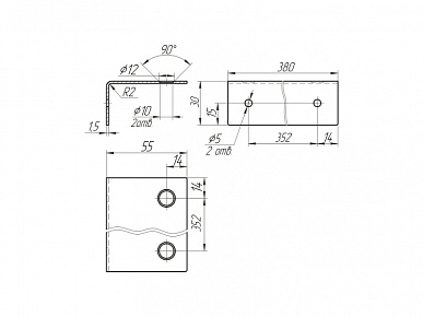 Уголок 30х55х380