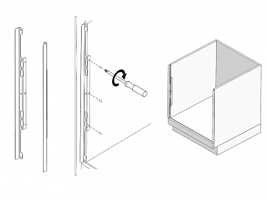 Комплект "Термоизоляционная планка универсальная" черная  без шурупов