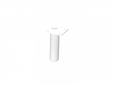 Опора ф 25х100 регулируемая белая