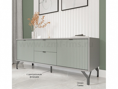 Опора ф 25х150 центр фланец регулируемая белая