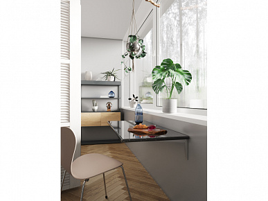 Консоль складная с фиксатором черная