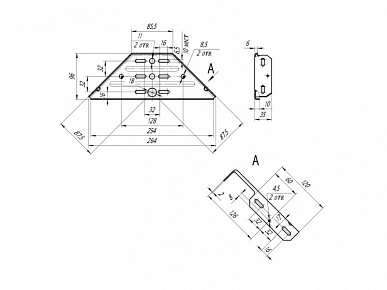 Кронштейн угловой стяжки кроватной СК-1 п.цинк 