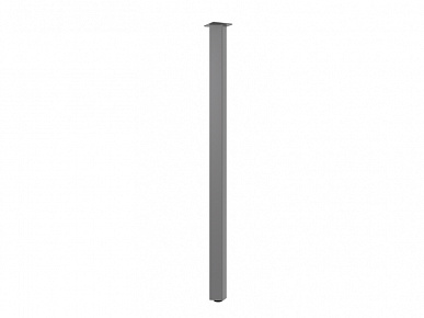 Опора 50х50х870 с приварным фланцем регулируемая серая