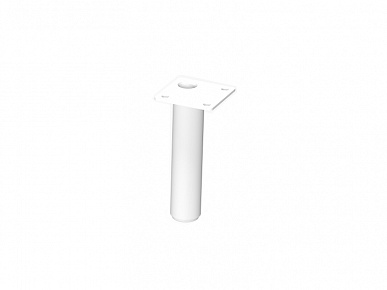 Опора ф 25х120 регулируемая белая