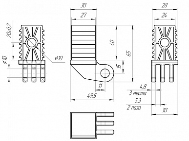 Комплект Шарнира Lycksele для трубы 30х30