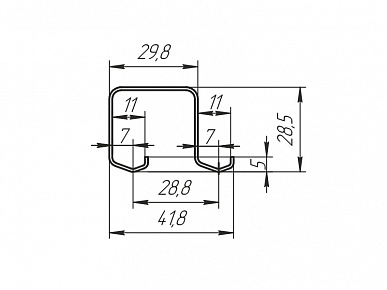 Профиль ходовой МРД-2 L=4006 мм
