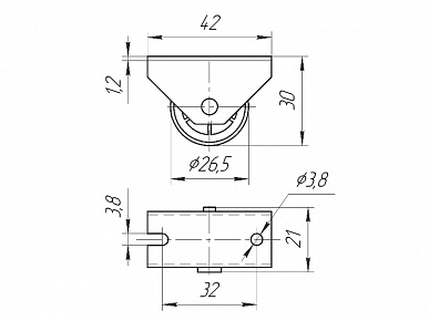 Ролик выкатной малый