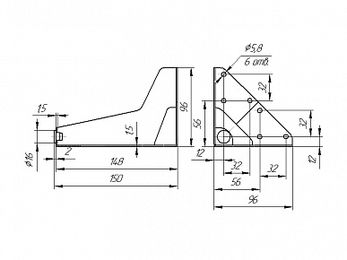 Опора "Бета" 150 в сборе графит