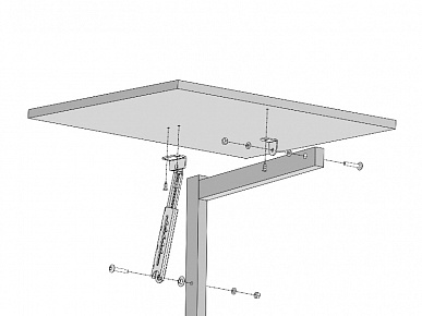 Механизм подъема кроватного блока 10-позиционный с уголком