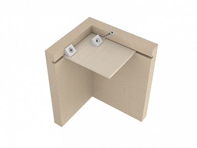 Уголок крепления задней стенки (Снежно-белый)